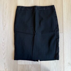 The Limited Black Lace-Trim Pencil Skirt